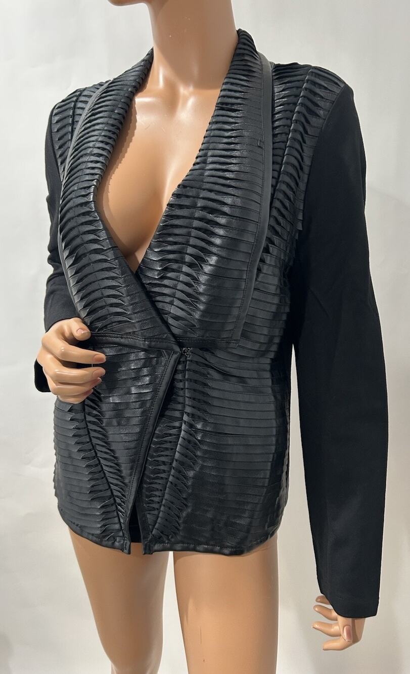 premise light jacket Black Faux Leather Size 10 Medium